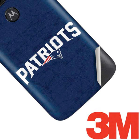NFL New England Patriots Distressed Moto E5 Play Skin